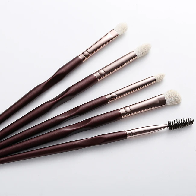 5pcs natural hair portable Pro private label eye makeup brushes eye blender eyeshadow eyebrow eyelin