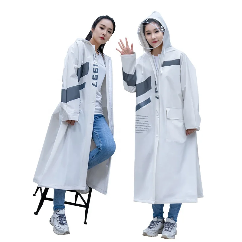 Waterproof rainwear long adult outside the one-piece travel rain coat rain poncho hiking