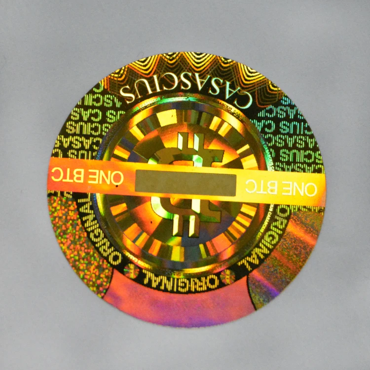 Customer Printing Holographic Sticker Circle Safety Seal 3D Hologram Sticker Custom for Security Label