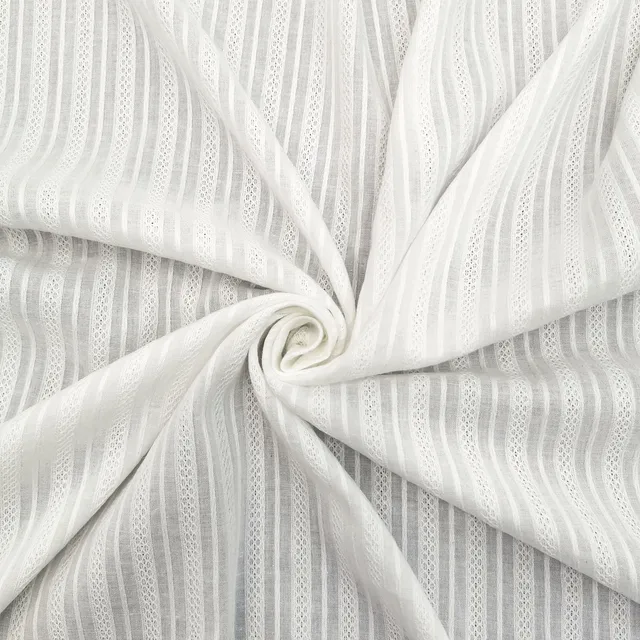 Spring summer cotton vertical strip jacquard fabric woven cotton jacquard art mori women's shirt dress