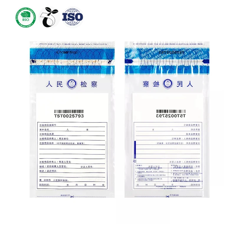 Tengen Custom Printed Bank Money Deposit Plastic Satchel Envelopes Tamper Evident Security Bag