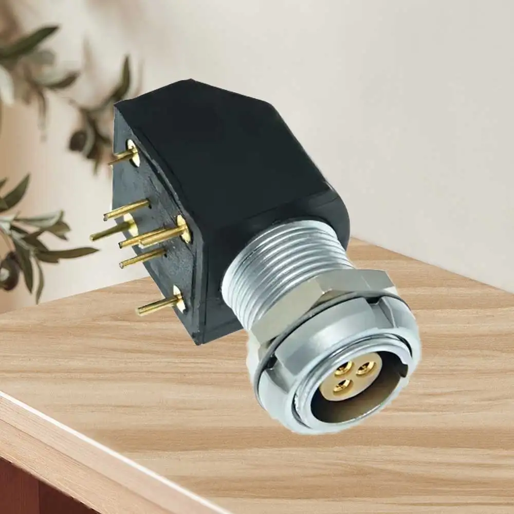 Oswell Push Pull Female Receptacle 2 3 4 5 6 7 8 Pin Circular Elbow ...