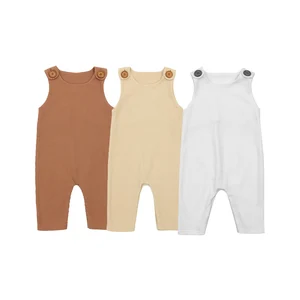 New Born Baby Clothes Sleeveless Waffle Bodysuit Unisex Summer Romper