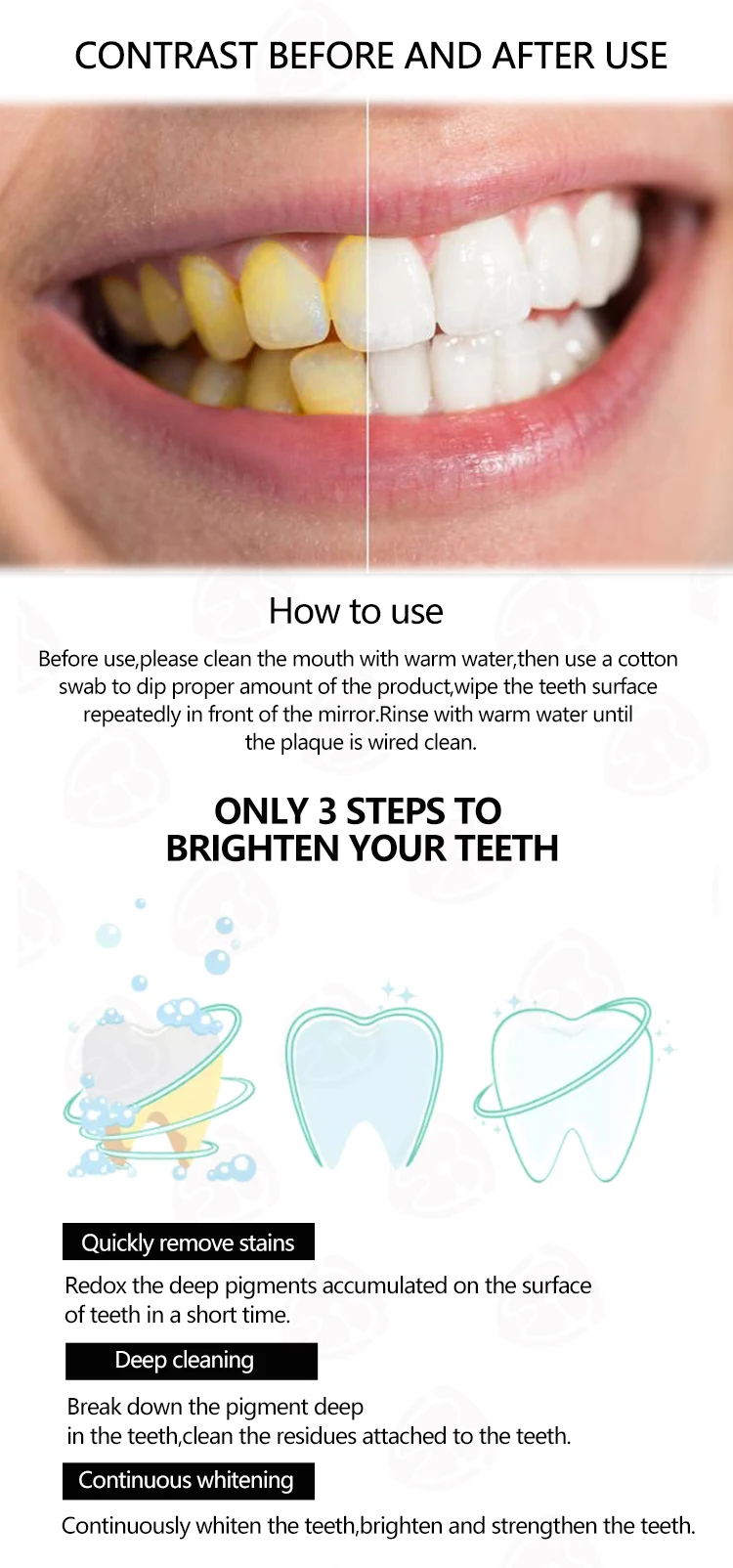 Wholesale Oem Private Logo Fast Effect Teeth Whitening Essence Other