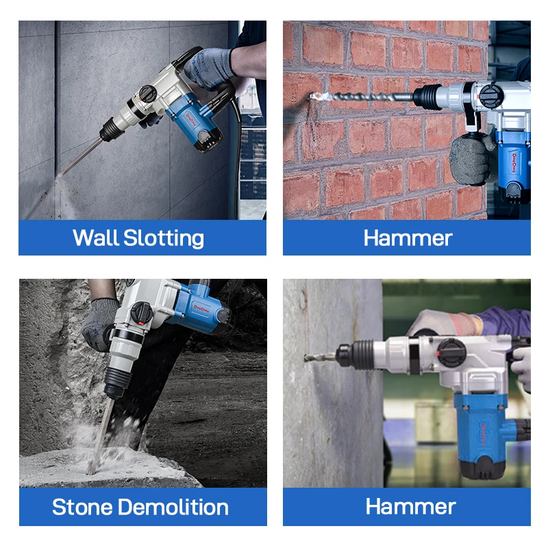 Professional 1150W Corded SDS Plus Rotary Hammer Drill - Heavy Duty 2 ...