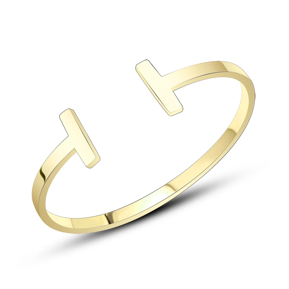 Special T Shape Bangle Titanium Steel 