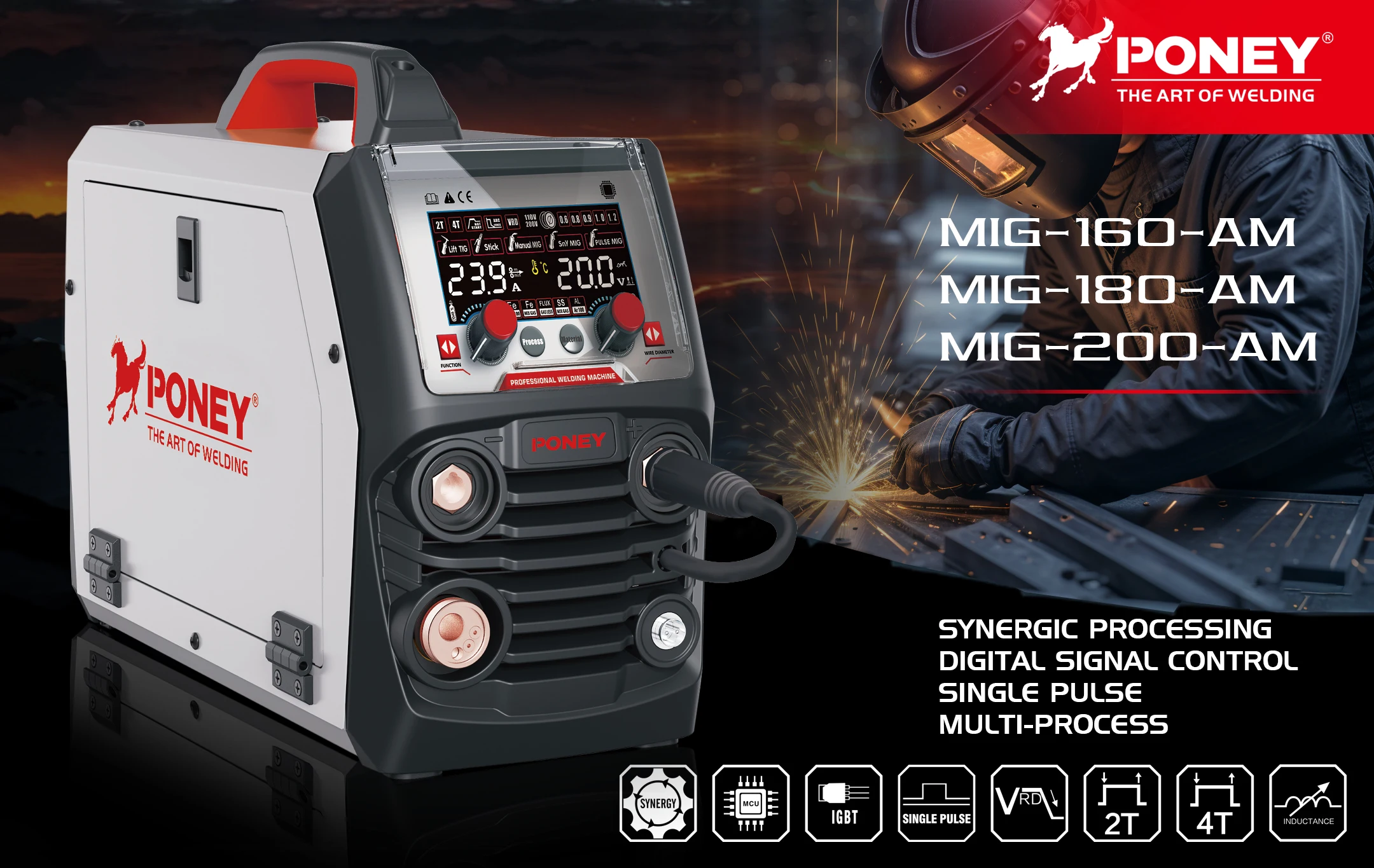 Single Pulses Aluminum MIG Welding Machine with MMA and Lift TIG Function
