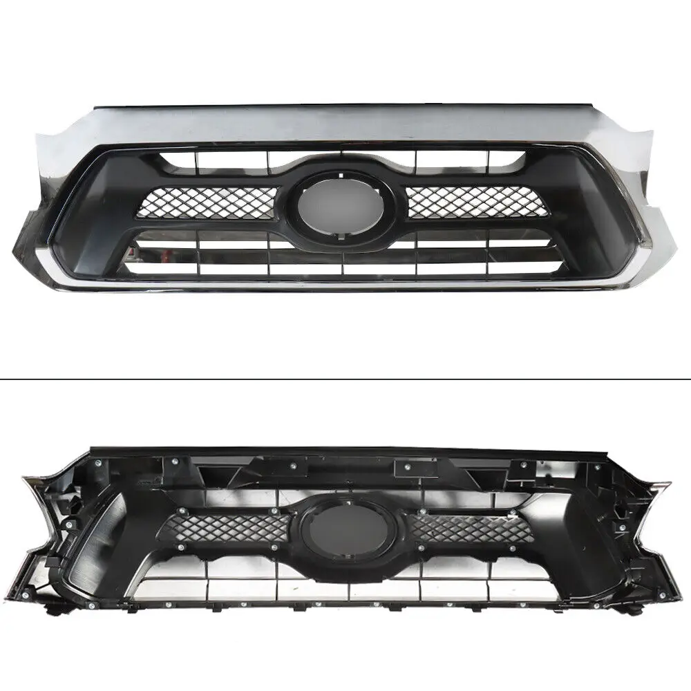 Auto body zwart mesh voorbumpers bovenste grille radiator koeling grille voor TOYOTA tacoma 2012-2015