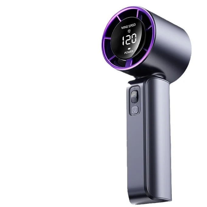 Portable USB Rechargeable Hair Dryer Strong Wind 120 Speed Small Plastic  Fan Handheld Hair Dryer for Household Car Cross-Border