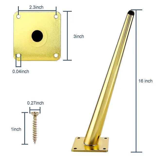 slim fit dress slacks Minimal Metal Table Legs Upgraded Version With Crossbar TL-20 main image 1