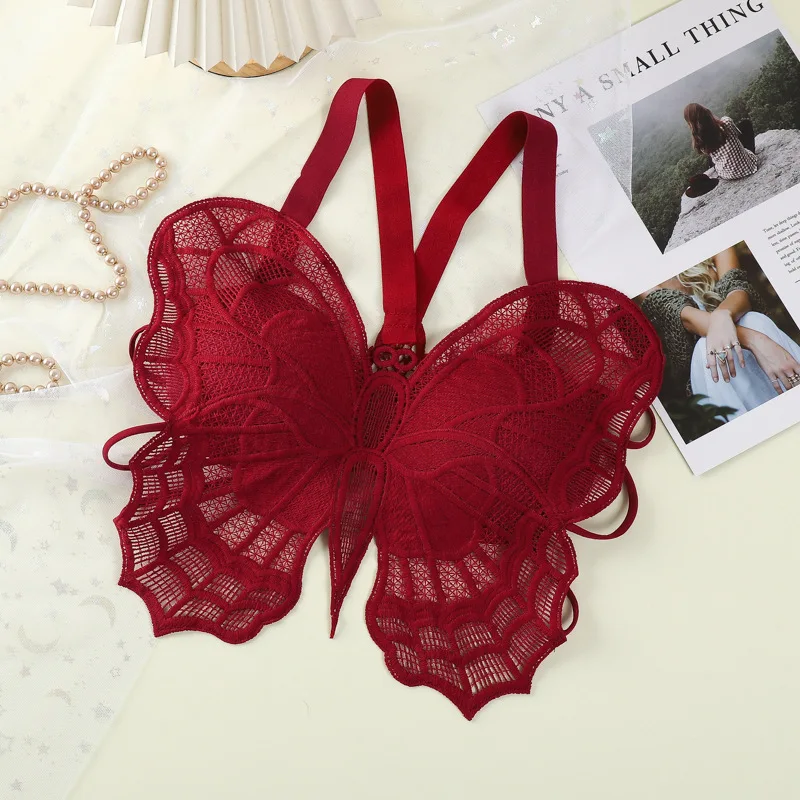Buy Rupa Softline Butterfly 1033 3 MIXCOL Stretchable Lace Bra Red (38B-95  cm) Online