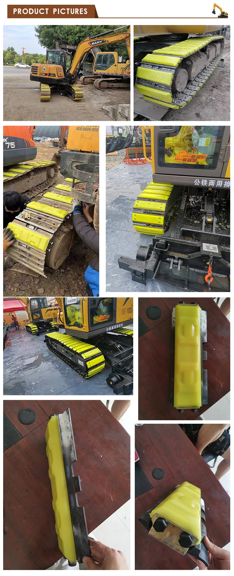 Excavator Rubber Track Pads Excavator Track Block Rubber Pads Rubber