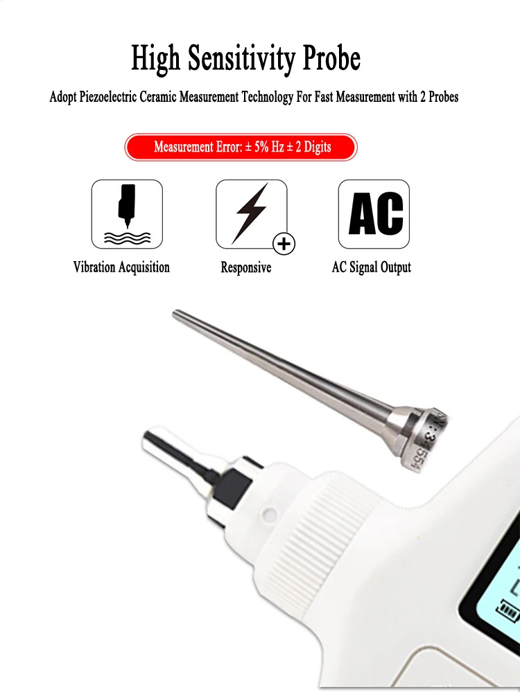 Smart Sensor AR63A Professional Vibration Analyzer High Precision Handheld Digit