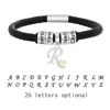 Bracelet lettre 4 perles