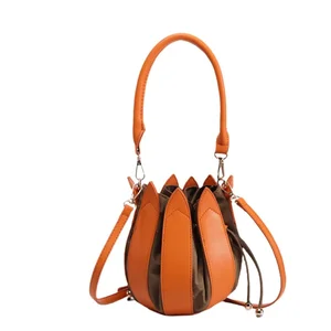 New Hand Bucket Bag Jiang Yan Tulip Flower Shape Bag Creative Hand Crossbody Custom Bucket Tote Bag