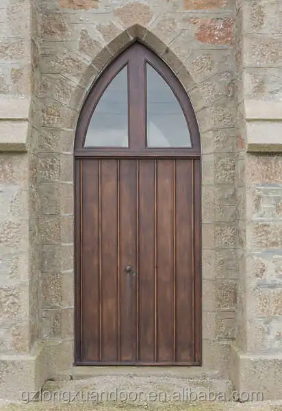 Custom-Made Traditional-Style Arched Church Doors Waterproof Design for Outdoor Restaurants Hotels Mosques Churches Temples