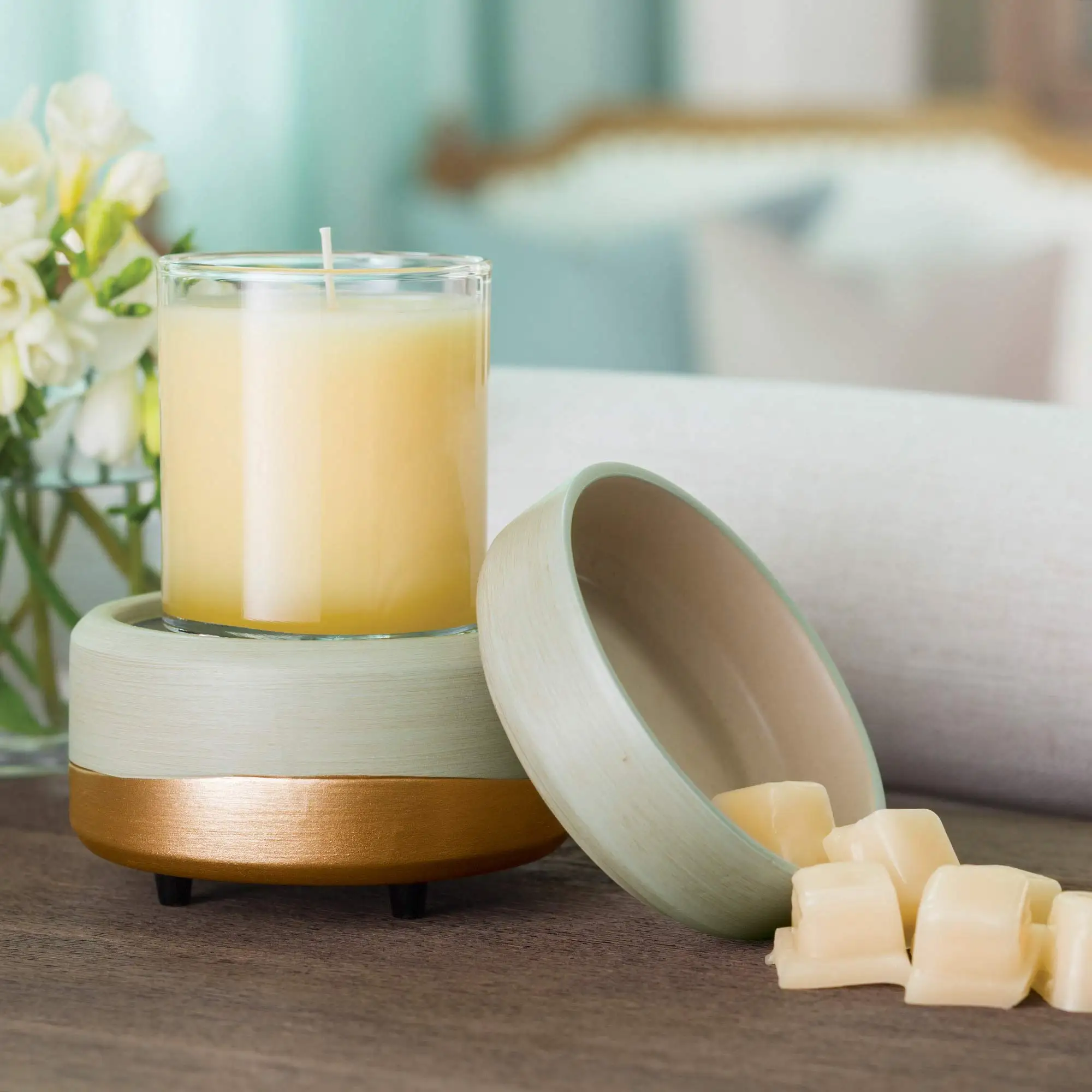 2-in-1 Multi-Function Electric Ceramic Wax Warmer for Scented Wax Tart Cube for Wax Melt and Candle Burner