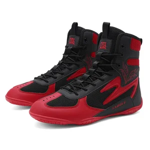 Wholesale High Quality Custom Lace-Up Closure Lightweight Boxing Shoes Men 2026 New Wrestling Powerlifting Shoes