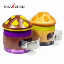 Mushroom Zinc Alloy Metal Drawer Grinder with Four Grinding Layers,Creative New Design Popular Smoke Tobacco Grinder