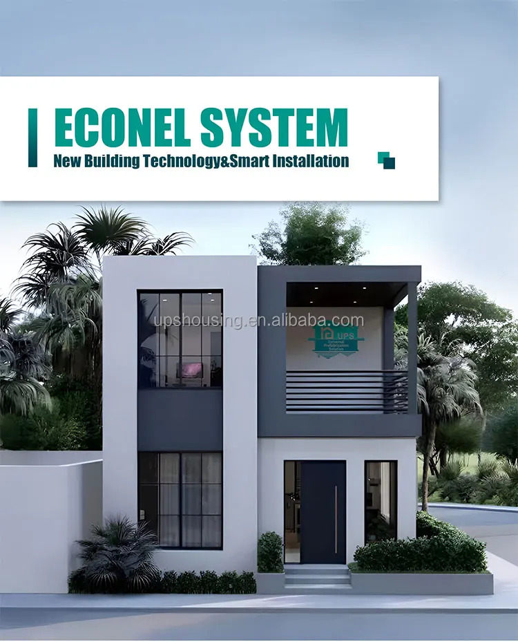 Fast Construction Cheap Prefabricated Houses Real Estate Prefab House Made of Sandwich Panel for Carport Use