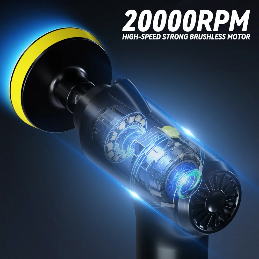 Electric Car Polishing Machine Small Hand Sander Car Beauty Tools Household Sealing Glaze Waxing Machine - view 5