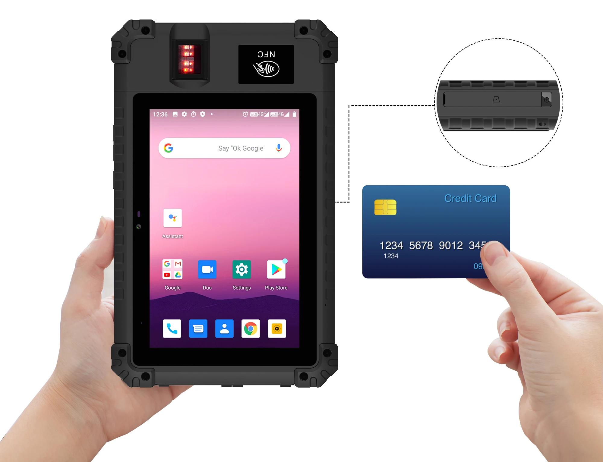 Advanced Rolled Image Construction Technology Biometric Handheld Device for Fingerprint Enrollment Smart ID Verfication