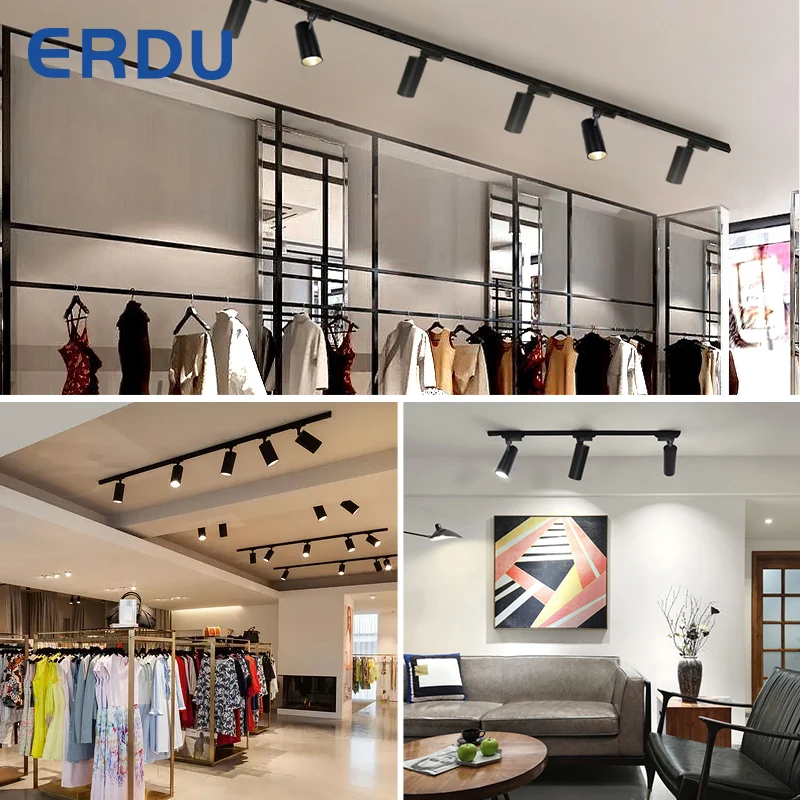 
Высококачественный современный коммерческий светодиодный Трековый светильник высокой яркости Ra80 COB Точечный светильник 10 Вт Трековый мини-светильник без мерцания 