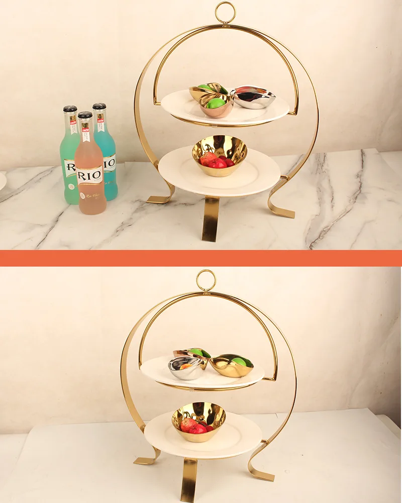 British Luxury Afternoon Tea Dim Sum Rack Three-layer Fruit Tray Plate ...