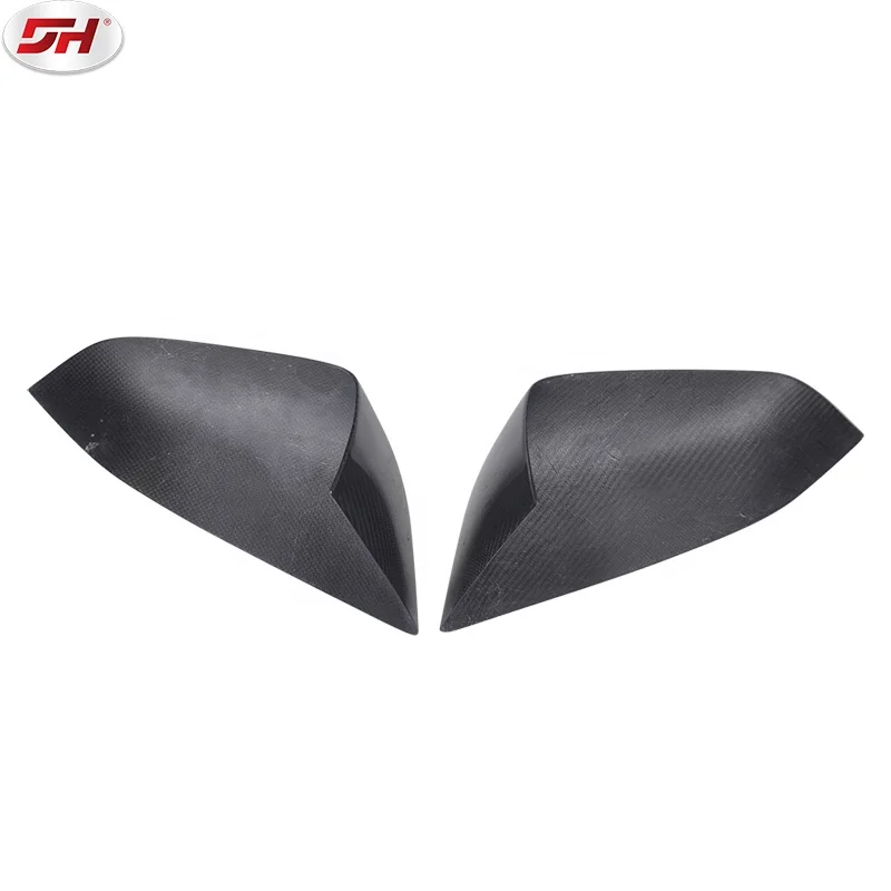2PCS Car Carbon Fiber Rear View Mirror Housing Side Wing Rear Mirror Cover For Tesla model S 2014-2017