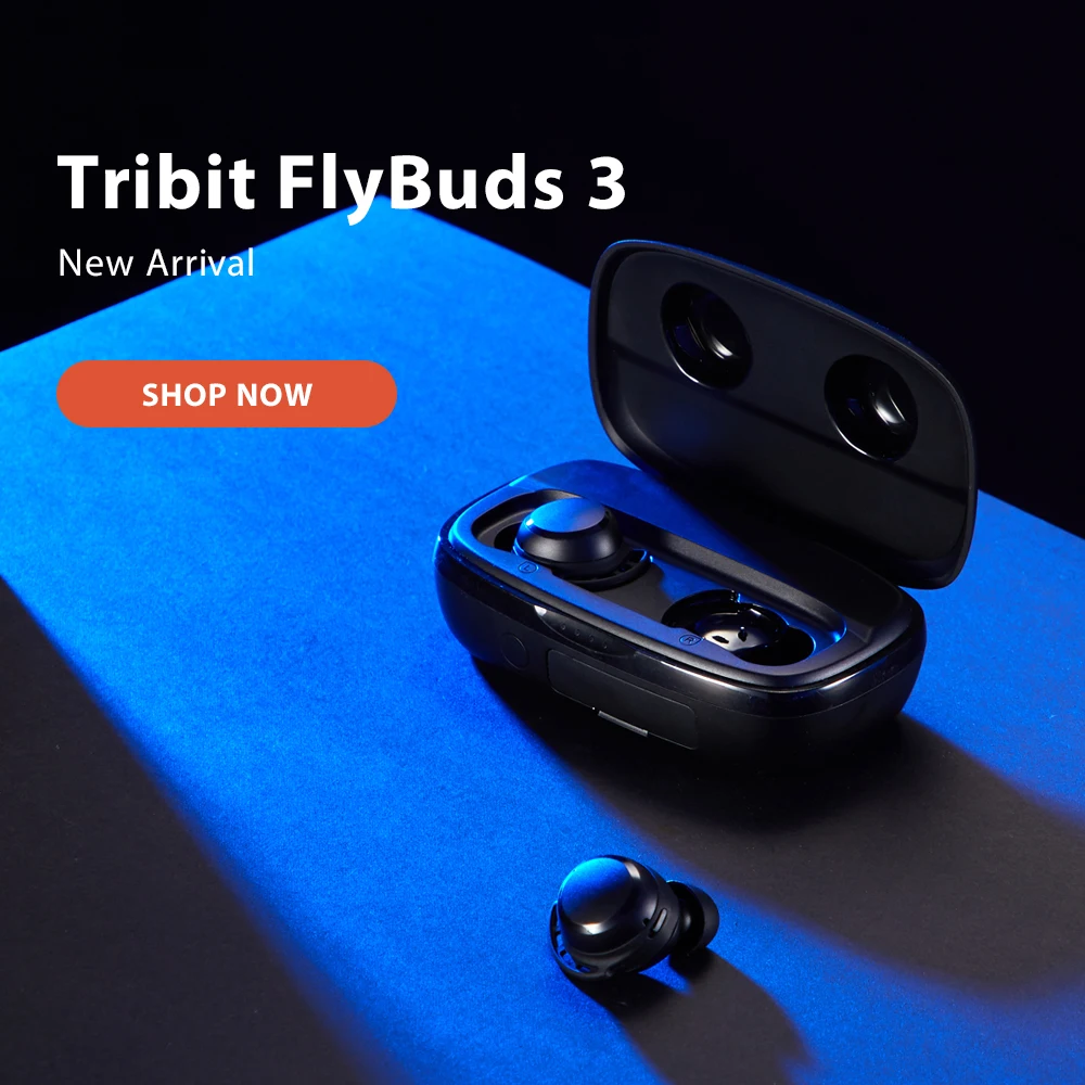 Tribit FlyBuds TWS Earbuds 100H Playtime Charging Earphone Headphone with  Charging case