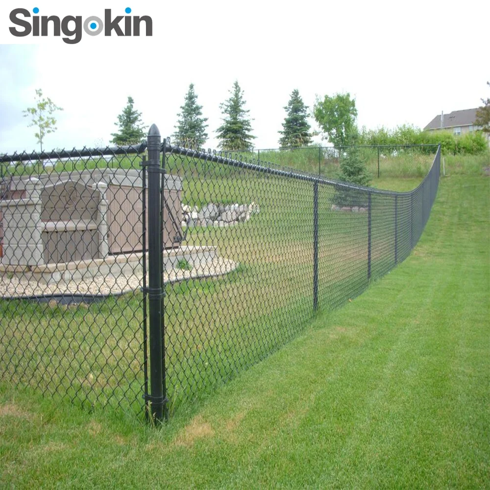 Source galvanized and PVC coated Temporary fencing panels Supplies and Accessories Black used chain link fences for sale factory on m.alibaba