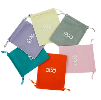 Cheap Custom Logo Drawstring Velvet Bag Pouch For Jewelry Packaging Pouch