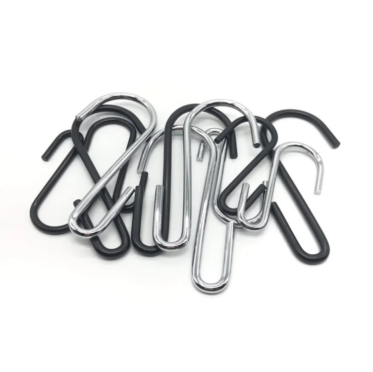 Galvanized Hanging S Shape Hooks Stainless Steel Black Metal Wire J Hook