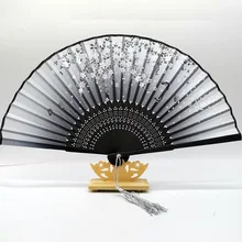 Portable Folding Hand Fan Custom Printed Wedding Bamboo Hand Fan