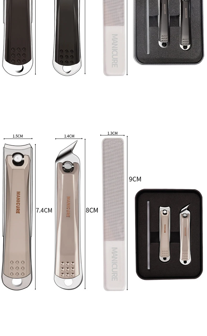 product good quality portable nail cutter professional manicure tool sharp nail clipper set-8