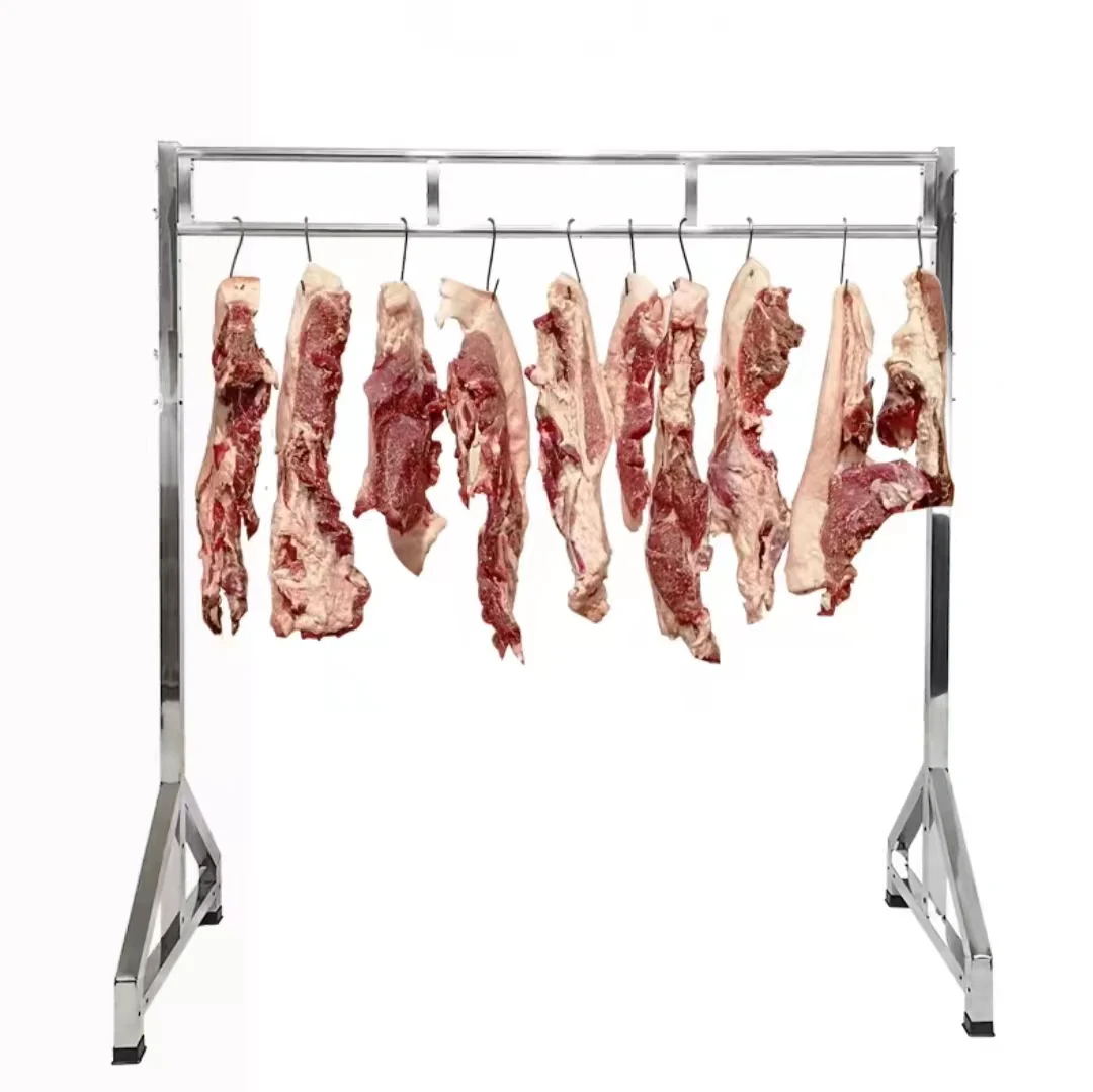 China Hot Selling Metal Stainless Steel Meat Hanging Rack Frame Shelf 