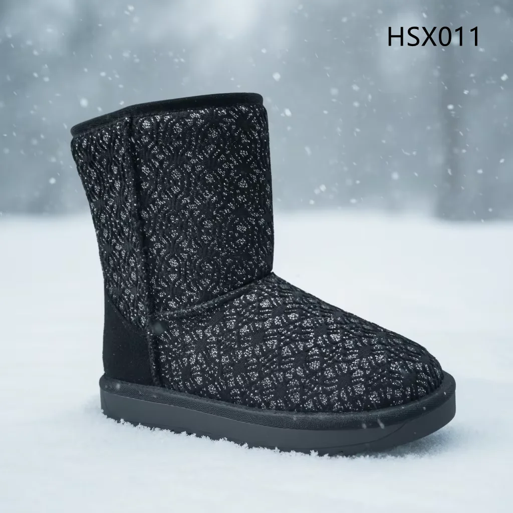 HY,Winter Walks ultra Anti-slip TPR Outsole Lady Winter Boots Chile Market Popular Chill-proof Fashion Snow Boots HSX011