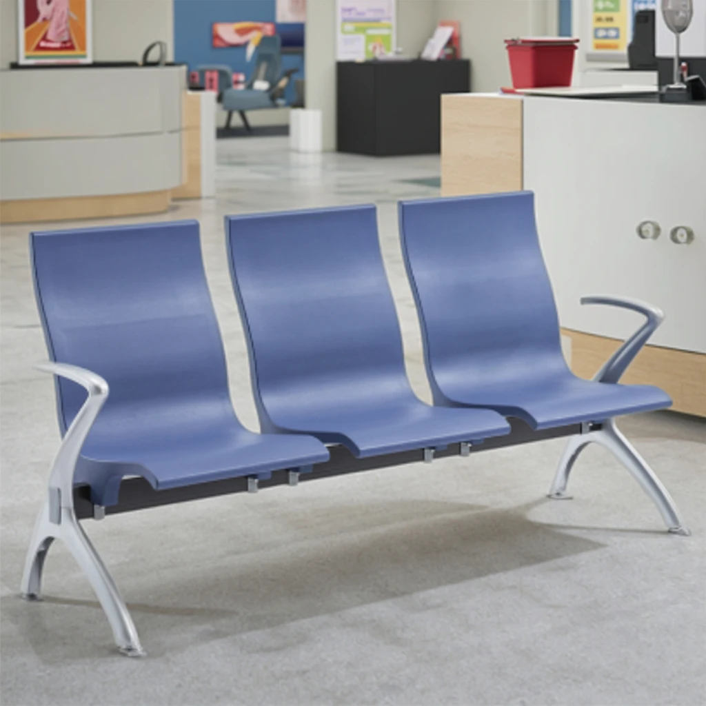 Commercial Grade Injection Molded PU Chairs with Reinforced Steel Legs 5
