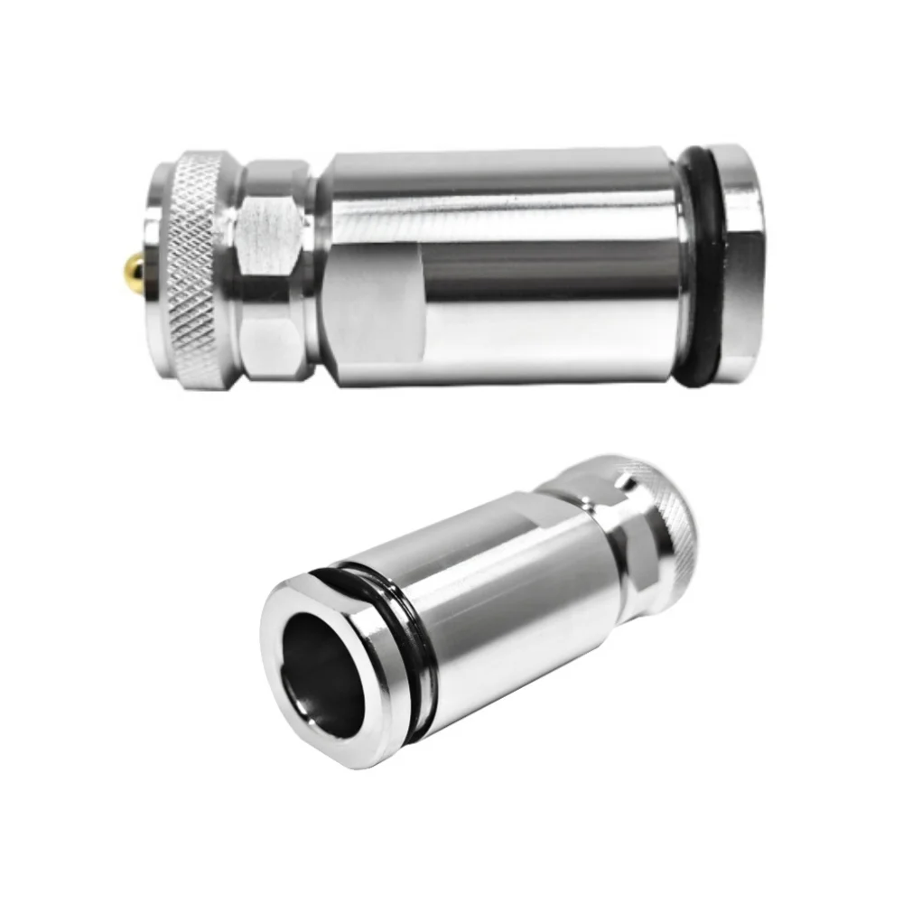 Brass Nickel Plated Straight Clamp UHF Male PL259 Plug for LMR500 10DFB Cable Connector