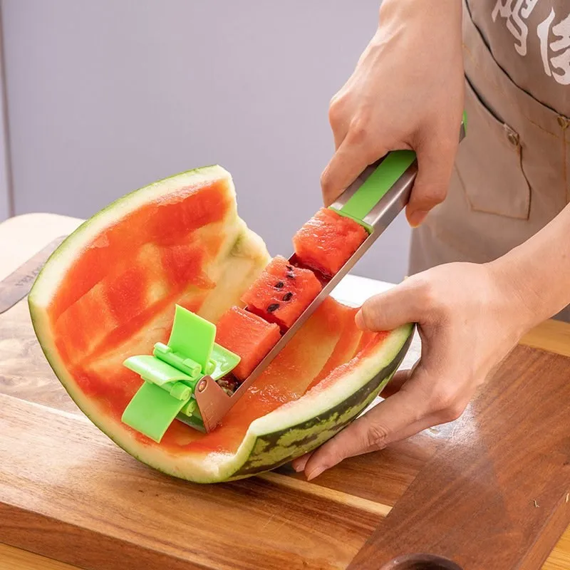 1pc Stainless Steel Windmill Watermelon Slicer, Watermelon Cutter Slicer,  Safe Watermelon Knife, Fruit Tools