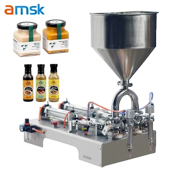 30-300ml for Honey Peanut Butter Bean Paste Scrub Jam Thick Soda Liquid Automatic Piston Horizontal Double Head Filling Machine