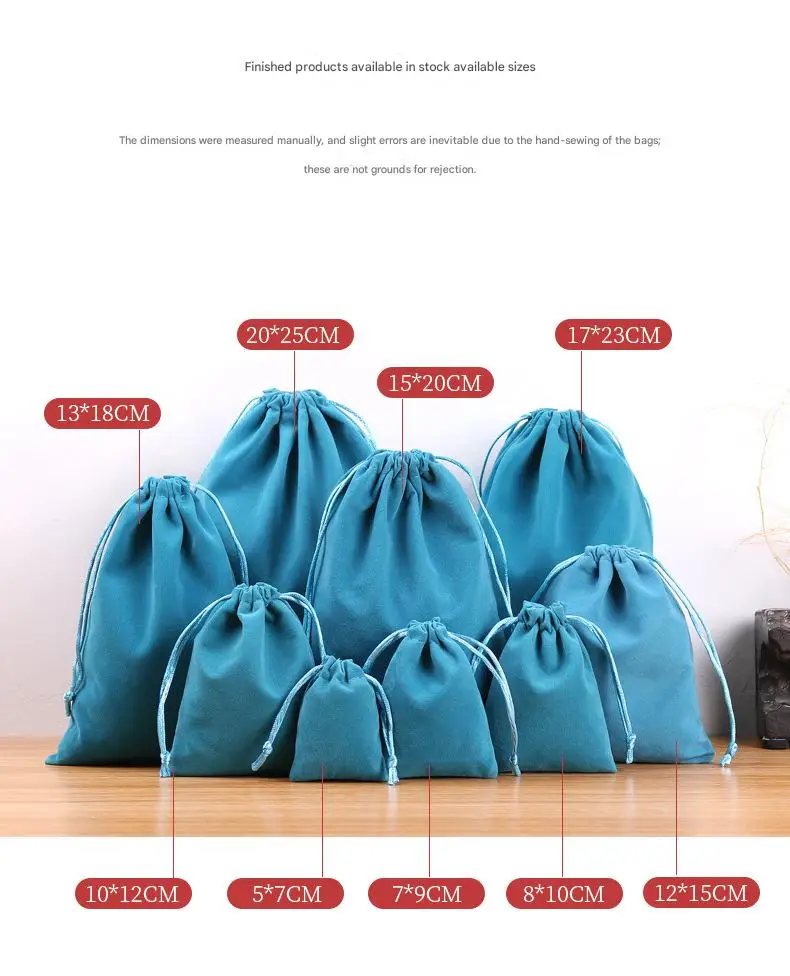Manufacturing Quality Standards Quality control inspection of velvet pouches