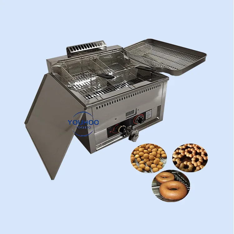 Electric or Gas Heating Automatic Vada Making Maker Machine Industrial Doughnut Fryer Gas