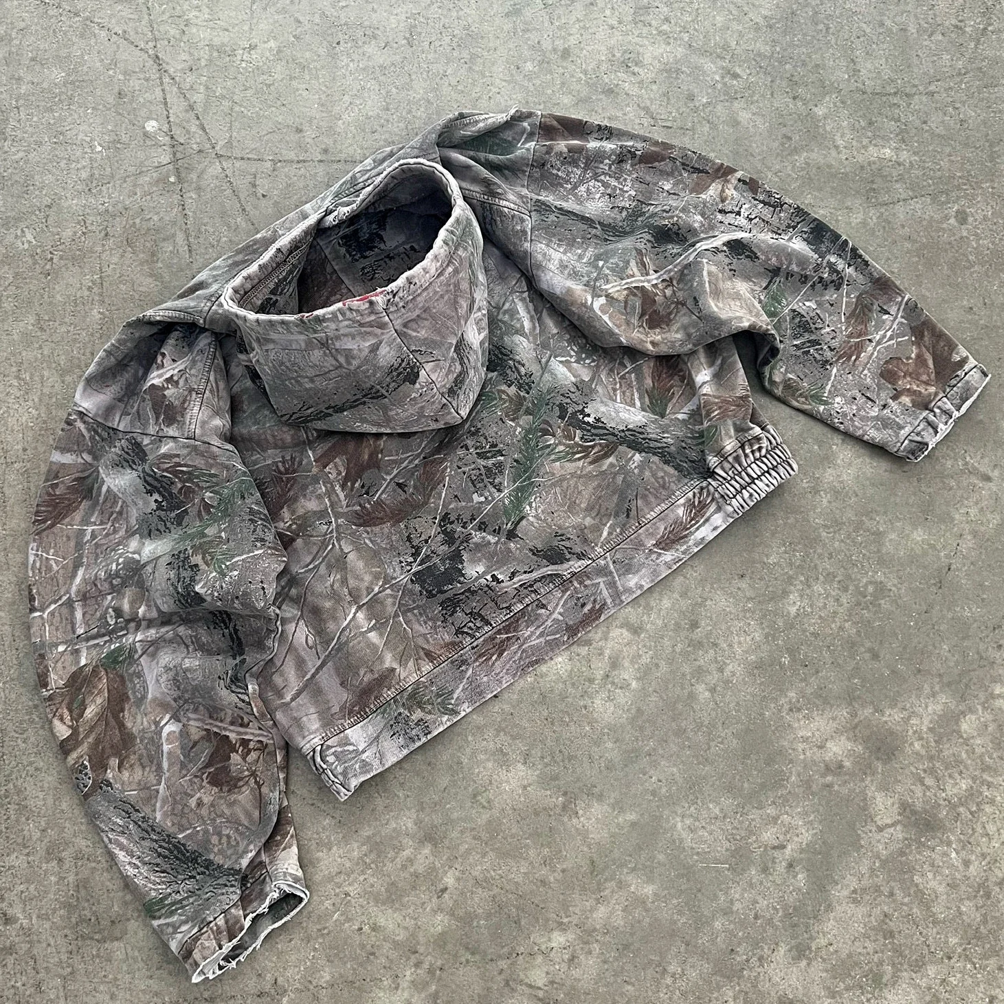 Vintage Printed Camouflage Hoodie For Men Custom Long Streetwear For ...