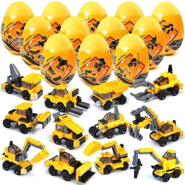 Engineering Construction Vehicles Building Blocks Toy Easter Basket Filler  12 Styles Funny Easter Eggs For Kids - Buy Easter Eggs,Plastic Easter  Eggs,Eggs Easter Product on Alibaba.com