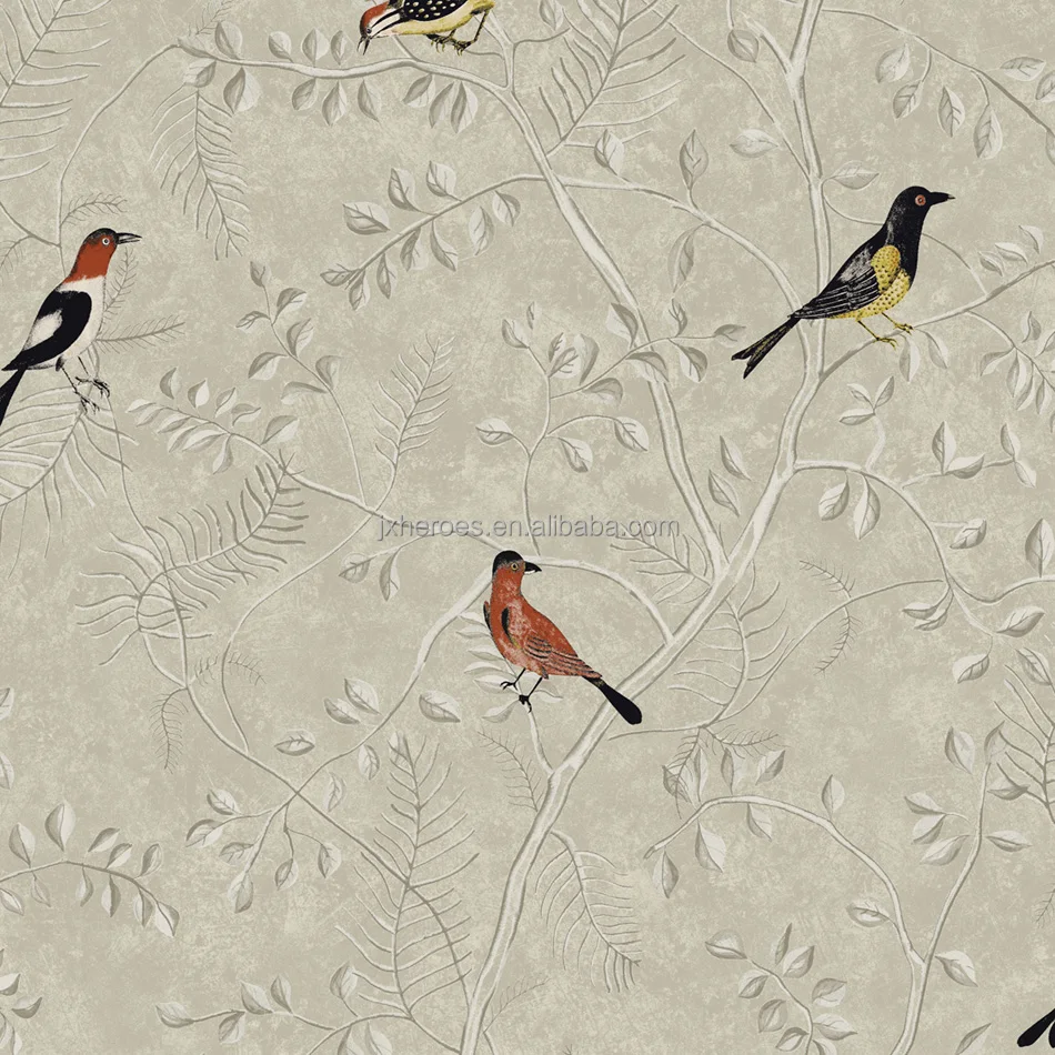 Exquisite Chinese Style Bird Magpie Tree Pattern Wall Paper 3D Home Decoration Mural Wallpaper