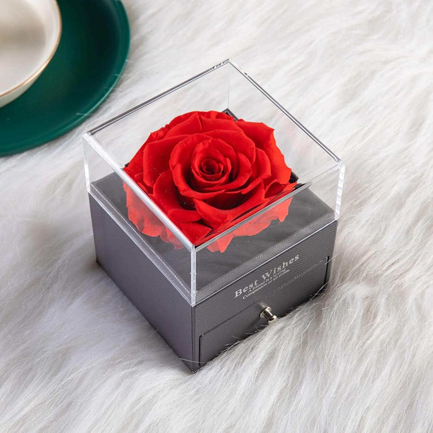 Rosa Eterna Con Collana 'Ti Amo' - Regalo Romantico Per Lei, San Valentino E Anniversari