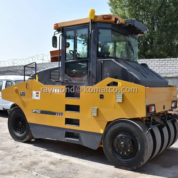 XP163 | 16 тонн 93 кВт и 2 м ширина уплотнения Пневматический шинный ролик Новое высокое качество дорожная техника