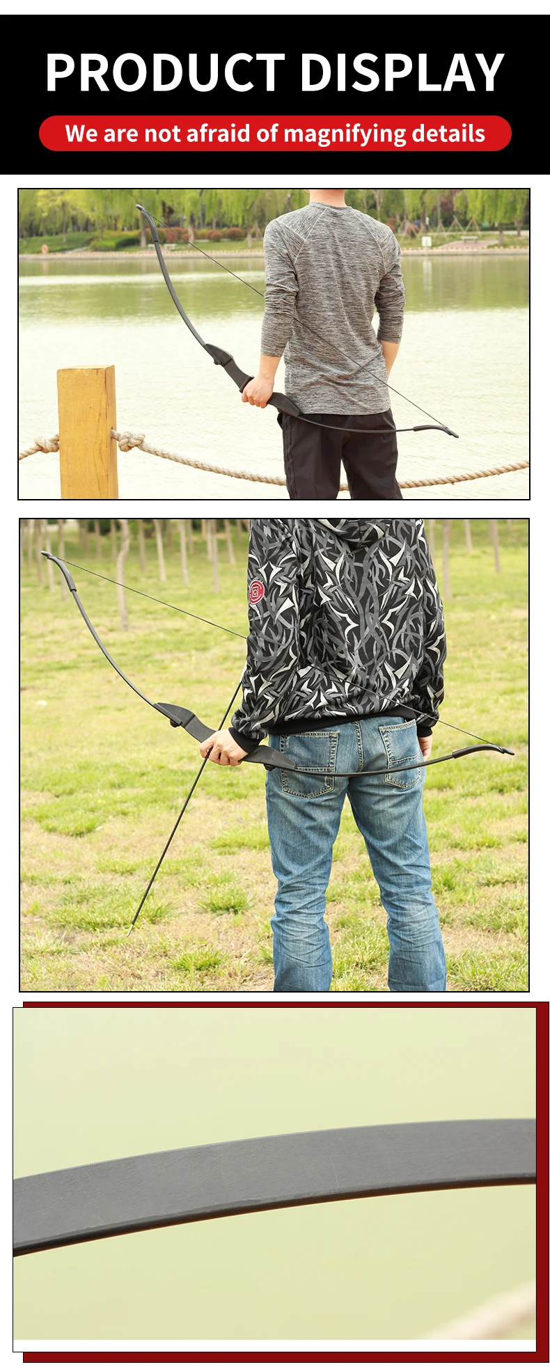 Archery Takedown Recurve Bow And Arrow Set Cs Shooting Game Bow