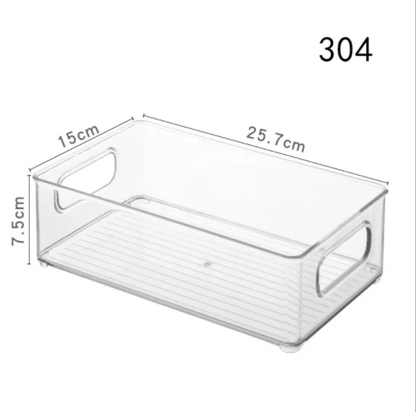 Bpa Free Factory Hot Sale 6 Pcs Pack Plastic High Transparency Pet Material Freezer Fridge Storage Boxes Bins supplier